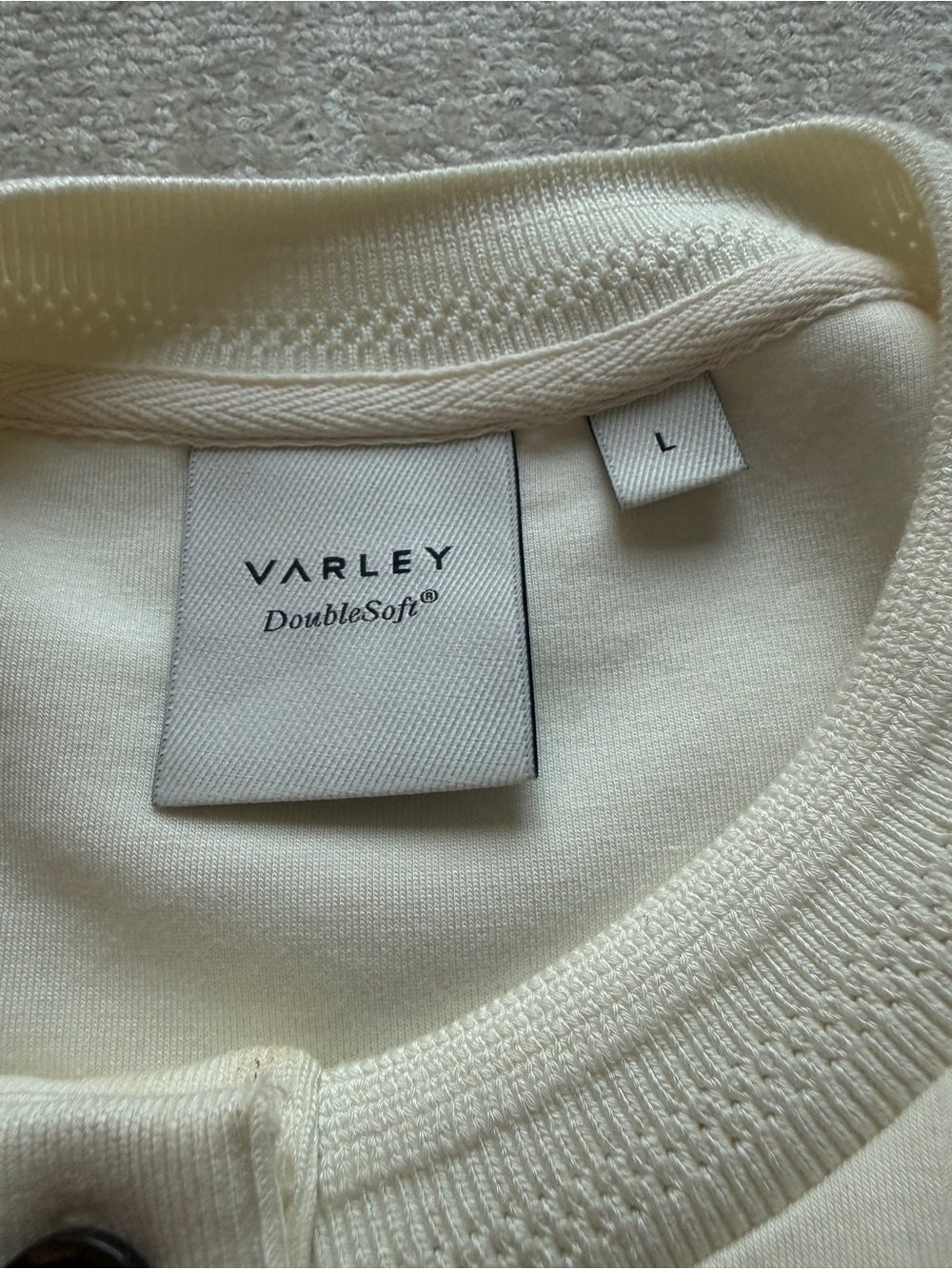 Varley Ivory Sleeveless Henley Tank and Drawstring Shorts Set - Picture 5 of 10